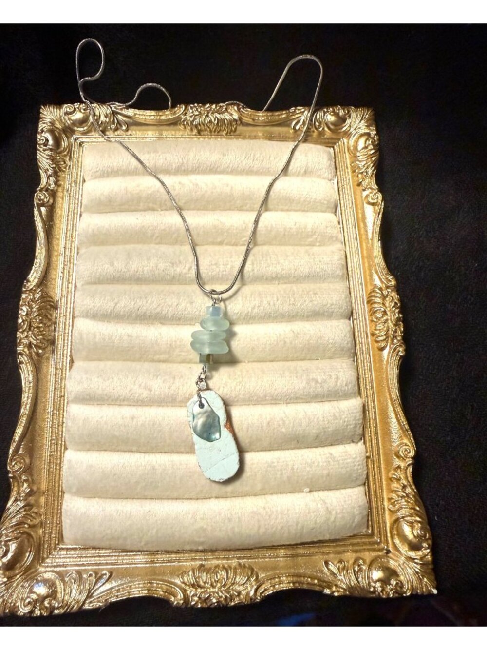 Mediterranean & Caribbean Blue – Barcelona Pottery & Puerto Rico Sea Glass Neckl